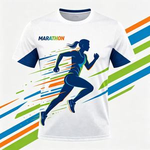T-shirt de sport pour homme XH avec logo personnalisé imprimé numériquement - 100% polyester, séchage rapide, écologique, respirant, coupe classique - Product Image 1