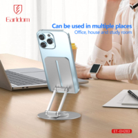 Support de téléphone et de tablette en aluminium métallique rotatif à 360 degrés Earldom, support de bureau flexible pour un usage domestique