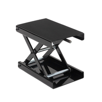 Table élévatrice à ciseaux pour moto, plateforme large antidérapante, commande manuelle, capacité 0,5 tonne, hauteur de levage <15 pouces, pour service moto
