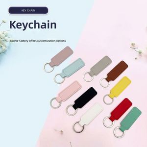 Rectangle PU Leather Laser Engraving Keychains with <b>Rings</b> Car <b>Key</b> <b>Ring</b> Holder Blanks <b>Key</b> Chains for Stamping DIY Crafts - Product Image 4