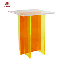 Table basse en acrylique orange personnalisé, décoration pour la maison, pièces