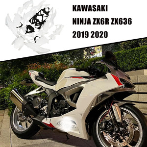 Personnalisation sur mesure - Carénages pour <span class=keywords><strong>Kawasaki</strong></span> Ninja ZX6R Zx636 2019 <span class=keywords><strong>2020</strong></span> - Carrosserie en ABS injecté non peinte blanche - Product Image 4