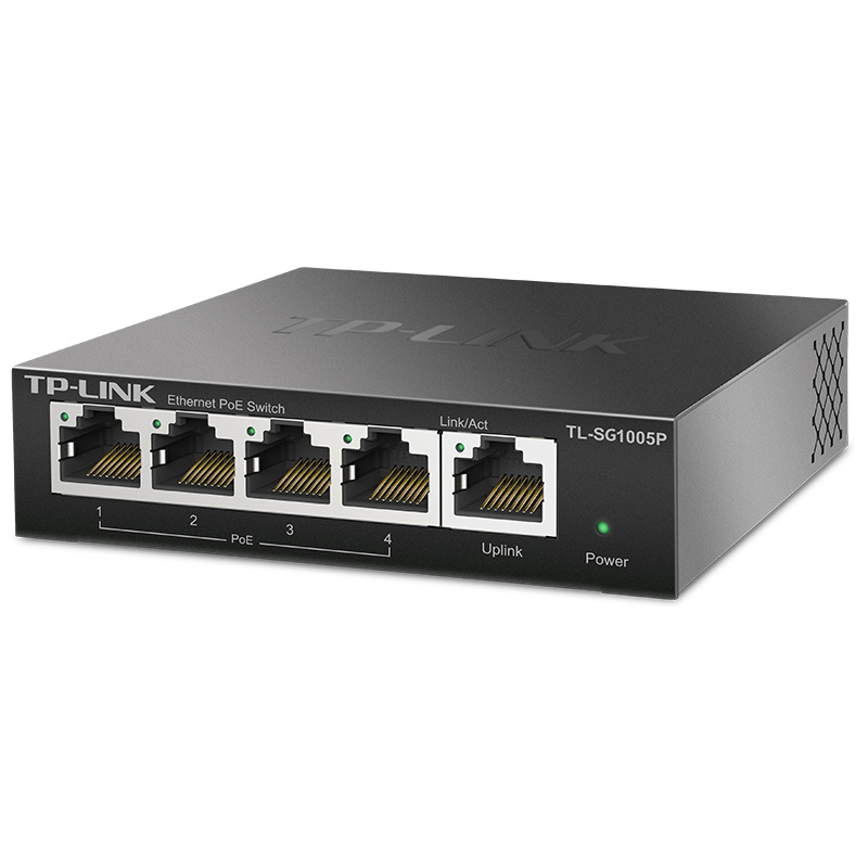 TP-LINK TL-SG1005P 5-портовый гигабитный коммутатор питания через Ethernet 4-портовый Стандартный мощности питающей сети наблюдения беспроводной
