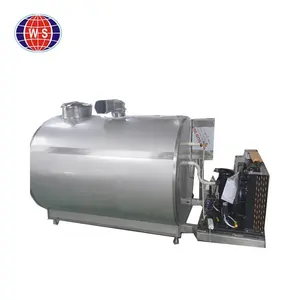Tanque de refrigeração de aço inoxidável 1000 3000 5000l refrigerador de leite tanque de armazenamento de leite horizontal