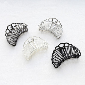 Pinces à cheveux en métal doré moyen, découpées en forme de coquille, 7,5 cm, plaquées or éclair, pinces à cheveux en or rose pour femmes - Product Image 4