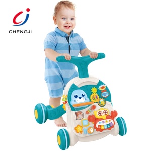 Marche-bébé 2 en 1 Table active Marche-bébé poussette Table d'apprentissage multifonction pas cher Jouet de marche-bébé avec musique - Product Image 1