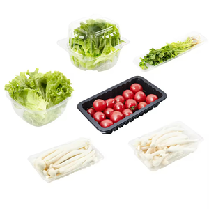 Venta al por mayor PET personalizado desechable Blíster contenedor de plástico embalaje de verduras frescas bandeja para mascotas - Product Image 2