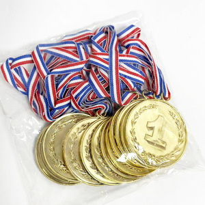 Plastic Medal 7.3Cm Round Engraved Sports Games Award With Ribbon For Events And Gifts - Product Image 1