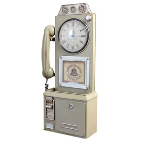 Retro Modello di Telefono <span class=keywords><strong>Arredamento</strong></span> Vintage Retro Orologio Da Tavolo Orologio Da Tavolo <span class=keywords><strong>Antico</strong></span> <span class=keywords><strong>Classico</strong></span> Battuto Bar Caffè A Casa Artigianato Decorazione - Product Image 1