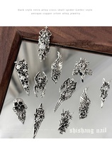 H2322 [Main de squelette 9*18mm] Nouvelle Arrivée Accessoires de Nail Art Luxueux 3D Style Gothique Vintage Halloween Croix Crâne Sombre