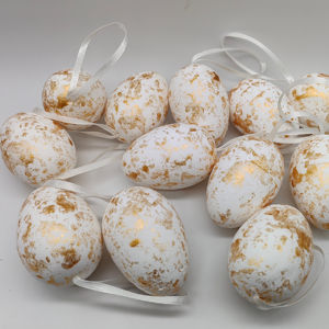 شنقا 6 أبيض عيد الفصح الذهب أو الفضة رسمت لوازم عطلة - Product Image 1