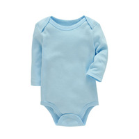 Populaire Combinaison Bébé Coton Couleur Unie Filles Garçons Manches Longues Nouveau-Né Body Vêtements