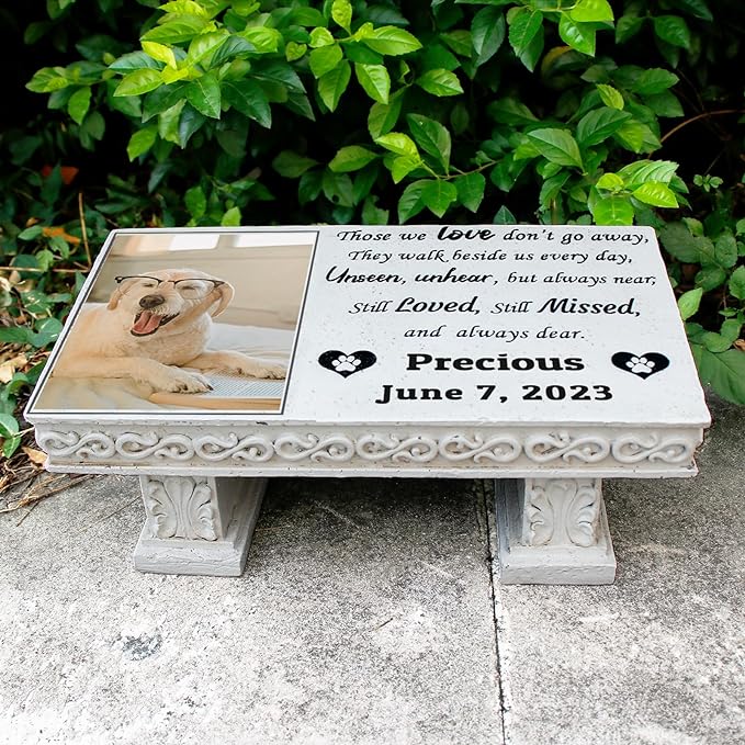WACAR Targa commemorativa personalizzata cornice in ardesia con testo fotografico, regali commemorativi personalizzati per la perdita di una persona cara, decorazioni per cimiteri per tomba