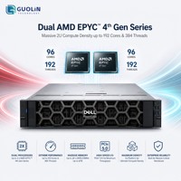 Server Rak Dell PowerEdge R7625 2U Dual AMD EPYC Generasi ke-4 6TB DDR5 Hingga 8x PCIe Gen5 6x GPU Compute Server