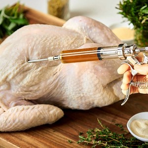 Accesorios de Barbacoa de Alta Calidad, Inyector de Marinado de Acero Inoxidable, Pistola Inyectora de Carne de Pavo y Pollo - Product Image 5