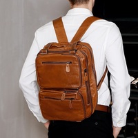 Sac à dos classique en cuir véritable pour le travail, les trajets quotidiens, les voyages, usage quotidien, sacoche grande capacité, sacs pour ordinateur portable, sacs à main professionnels