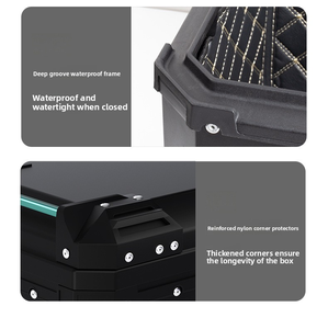 Boîte à bagages arrière <span class=keywords><strong>pour</strong></span> <span class=keywords><strong>moto</strong></span> JFG durable 65L en aluminium <span class=keywords><strong>pour</strong></span> utilisation en <span class=keywords><strong>moto</strong></span> - Product Image 3