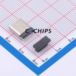 TYPE-C 6P LCH10.0 USB Connector Through hole Component (THT) Connector Type-C USB 3.1 Female Through Hole - Product Image 2
