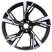 Jantes noires usinées haute résistance 19x8.5J pouces 5x112 pour Audi A4 A8, en stock directement de l'usine