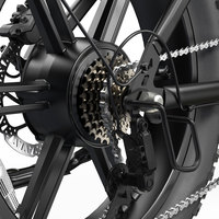 Livraison Rapide Vélo Électrique Fat Bike en Acier 20 Pouces Style Cyclomoteur Batterie Lithium 250W 25km/h Longue Portée 7 Vitesses Hydraulique