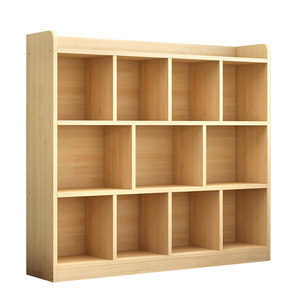 Pine Solid Wood Freestanding Modular Custom-Made <b>Modern</b> Minimalist Bedroom Bookcase with Straight <b>Shelves</b> Home Use - Product Image 5