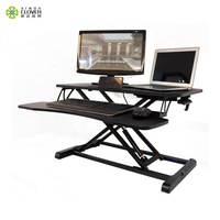 Bureau d'ordinateur portable pour le bureau à domicile, élévateur à ressort à gaz avec plateau pour clavier amovible/bureau d'ordinateur portable réglable et pliable