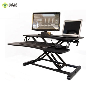Home-Office Laptop-Schreibtisch mit Gasfeder-Erhöhung und Abnehmbarer Tastaturablage/Faltbarer Tragbarer Höhenverstellbarer Computer-Stehschreibtisch - Product Image 2
