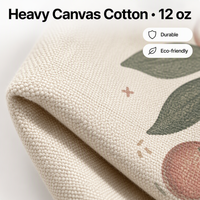 Kersen canvas draagtas met handgetekende print, stevige uitvoering, grote capaciteit, cadeau, winkelen, groothandel, fabrieksleverancier, bulk