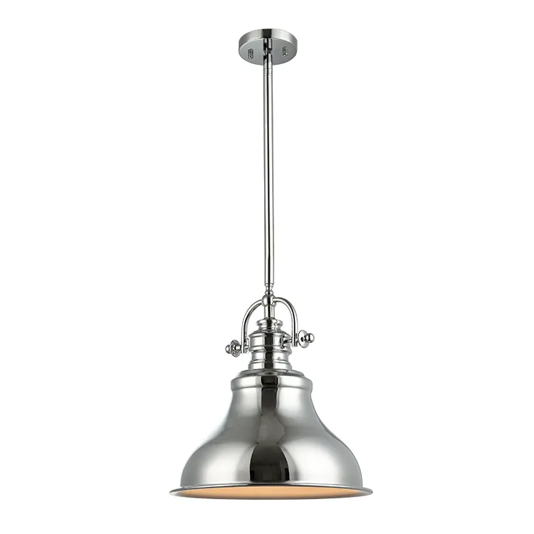 Новый подвесной светильник из матового никеля с одним подвесной светильник со стальным оттенком
