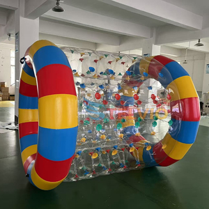 Nueva cinta de correr de agua inflable Bola de rodillo de agua gran flotabilidad engrosada PVC <span class=keywords><strong>rueda</strong></span> flotante para caminar de agua para niños y adultos - Product Image 1