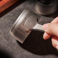 Cuillère et tasse à mesurer de cuisine en acier inoxydable 304, style antique flocon de neige, 60/80/100 ml, pour farine, lait en poudre, pâtisserie et pesée