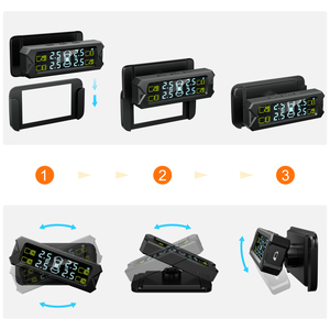 Système de surveillance de la pression et de la température des pneus de voiture, 4 capteurs <span class=keywords><strong>TPMS</strong></span>, 116 PSI, 8 bars, solaire, USB, sans fil, <span class=keywords><strong>TPMS</strong></span> interne pour voiture - Product Image 3