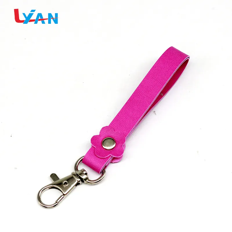 Hot sale durable custom pu leather key organizer keychain with logo