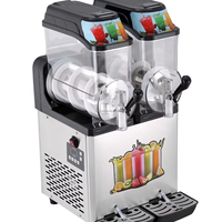 Commerciële elektrische sneeuwsmeltende slushmachine met dubbele/drievoudige cilinder, smoothiemaker voor melktheewinkels en de voedingsindustrie