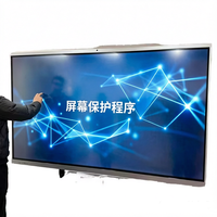 Pizarra Electrónica Interactiva de 98 Pulgadas, Montada en la Pared, Táctil de 20 Puntos, Full HD 1080p, Todo en Uno para Conferencias, Antideslumbrante