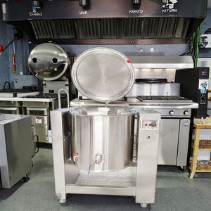 Chaudière basculante à vapeur de 100 à 500 L, marmite de cuisson industrielle |   Chauffage indirect de l'eau au gaz/électrique pour la soupe, le ragoût, la cuisson par lots - Product Image 1