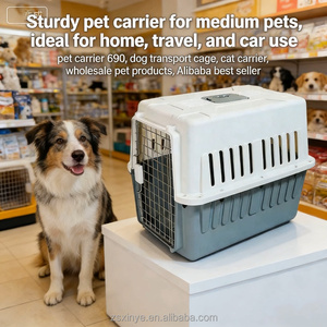 Cage de transport pour animaux de compagnie PET CARRIER modèle 690 - Caisse de transport ventilée en plastique pour chiens et chats pour voyages internationaux et vente en gros - Product Image 2
