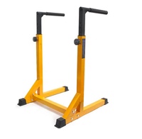 Station de dips réglable en hauteur pour salle de sport à domicile - Barres parallèles robustes, support pour pompes, équipement d'entraînement musculaire