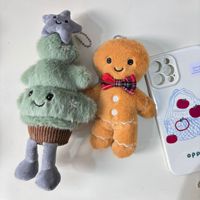 Porte-clés en peluche Joyeux Noël, mascotte décorative, accessoires de sac cadeau, breloques, porte-clés en peluche pour la décoration intérieure