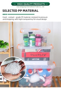 กล่องเก็บของพลาสติกอเนกประสงค์แบบวางซ้อนกันได้พร้อมฝาปิดโปร่งใสออแกไนเซอร์ใสสำหรับบ้านสำนักงานโรงรถที่เก็บของเล่น - Product Image 6