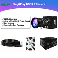 Webcam ELP 12MP USB3.0 avec objectif zoom CS 5-50mm, capteur IMX577, haute fréquence d'images 230fps, caméra UVC 1080P pour la surveillance de sécurité et l'impression 3D