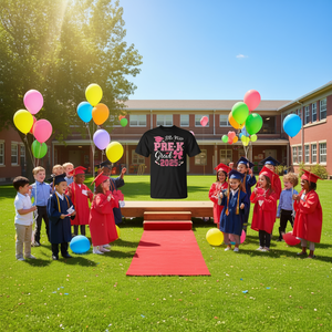 Camiseta Pre K Grad 2025 para niños y niñas, graduación preescolar, cuello redondo, manga corta, estampado digital, unisex - Product Image 3