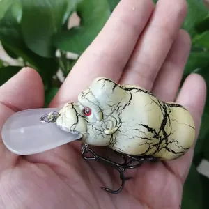 Bán buôn Vua đười ươi đi topeater 64mm nổi crankbaits bề mặt tiếng ồn Mồi Câu Cá Minnow Bass Lắc wobblers - Product Image 6