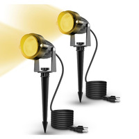 Projecteur LED RGBW pour aménagement paysager, IP65, éclairage extérieur pour jardin, lumière pour arbre, intensité réglable, 85-265V avec télécommande