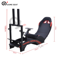 GY046-4 Simulateur de course automobile à domicile, cockpit de jeu, chaise de jeu pour PC, PlayStation, Xbox, jeux de course
