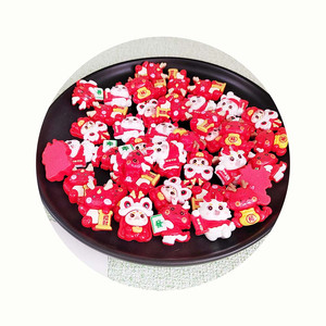 Pendentif circulaire en résine à dos plat, motif Dragon Chinois Rouge Mignon, Série Nouvel An, pour DIY, clipbook, épingle à cheveux, bijoux et décoration artisanale - Product Image 5