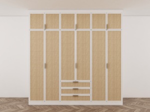 Guarda-Roupa Clássico de Madeira com Acabamento em Grão de Madeira, Armário de Luxo Personalizado, Conjunto de Móveis para Quarto, <span class=keywords><strong>Closet</strong></span> Walk-in - Product Image 4