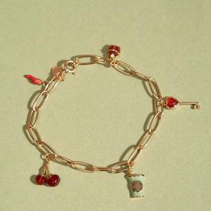 D448 Elegante <span class=keywords><strong>Ciondolo</strong></span> in Acciaio Inox a Forma di <span class=keywords><strong>Coccinella</strong></span>, Fungo, Fiore, Ciliegia, Accessorio Smaltato per Creazione di Gioielli da Donna - Product Image 2