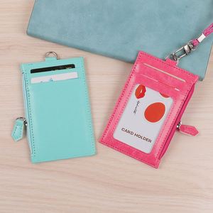 Elanmei Small Wholesale Fashion Multi-<b>Card</b> Slot PU Zipper Coin Purse <b>Business</b> <b>Card</b> <b>Holder</b> 1.5mm Thick Lightweight Solid Color - Product Image 3