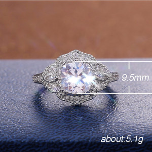 Anello di cristallo per donna, stile street, elegante, per feste e uso quotidiano, accessori moda - Product Image 5
